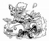 Coloring Rod Pages Rat Fink Hot Lowrider Car Color Monster Sketch Drawings Cartoon Printable Cars Adult Old Truck Drawing Frozen sketch template