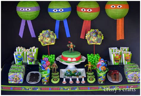crissys crafts ninja turtle party