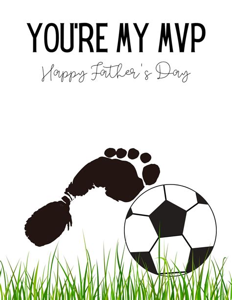 soccer dad happy fathers day footprint childrens etsy