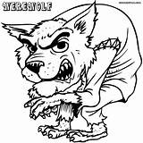 Werewolf Coloring Pages Colorings Color sketch template