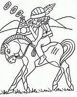 Kleurplaten Indiaan Kleurplaat Indiani Cowboy Paard Indios Indianer Colorat Indianen Indio Colorir Indien Planse Paginas Indieni Kiezen Coloratutto Cavalgando Plumas sketch template
