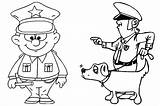 Coloring Police Pages Cop Drawing Printable Security Guard Color Uniform Officer Kids Dog Enforcement Law Station Girl Print Getdrawings Handcuffs sketch template