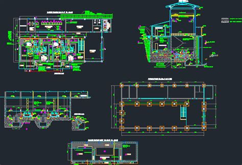 power house  mini hydro electric power plant dwg section