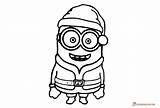 Minion Coloring Pages Drawing Santa Girl Minions Kids Color Christmas Cute Easy Template Drawings Cartoon Clipartmag Paintingvalley Logo Getdrawings sketch template