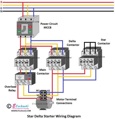 star delta starter wiring connection diagram electrical circuit diagram electrical diagram