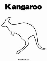 Kangaroo Aboriginal Twistynoodle sketch template