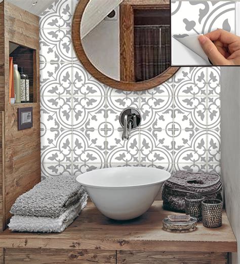 tile stickers vinyl decal waterproof removable  kitchen bath wall