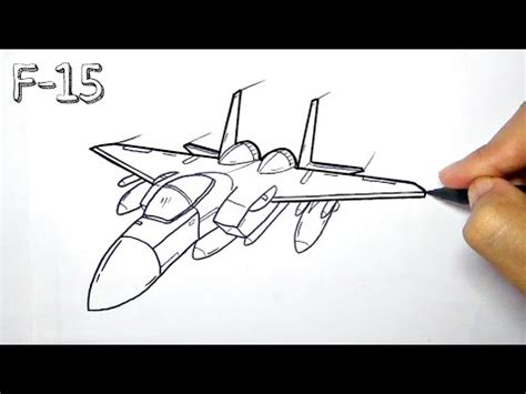 menggambar pesawat jet mudah pesawat tempur  youtube