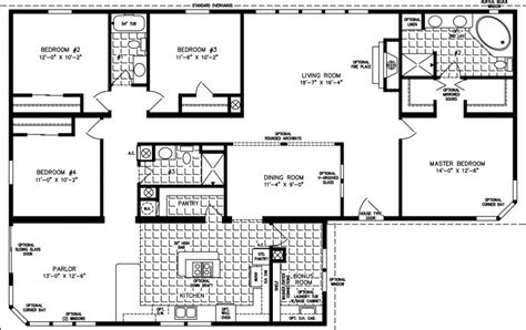 bedroom double wide mobile home floor plans  home plans design