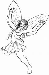 Fairy Coloring Pages Color Fairies Girl Print Girls Printable Drawing Kids Easy Pixie Draw Hollow Sketch Fantasy sketch template
