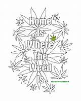 Coloring Weed Pages Adult Printable Where Marijuana Plant Book Leaf Cannabis Adults Artful Maker Books Etsy Color Sheets Words Mandala sketch template