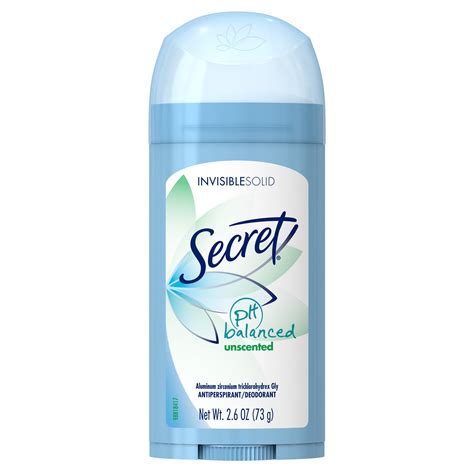 secret unscented invisible solid antiperspirant  deodorant  oz