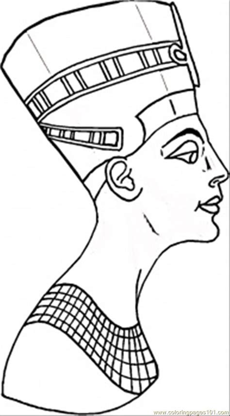 coloring pages nefertiti countries egypt  printable coloring