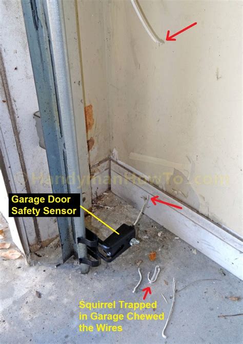 repair garage door safety sensor wires chamberlain garage door sensor wiring diagram