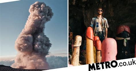 volcano erupts into shape of giant penis metro news