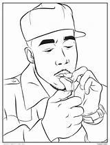 Coloring Pages Smoking Rapper Drake Eminem Dj Book Color Printable Print Adults Rap People Gangsta Kids Getdrawings Drawings Vector Mets sketch template