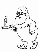 Coloring Pages Santa Christmas Candle Claus Bedtime Colorear Dibujos Para sketch template