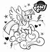 Pony Twilight Sparkle Little Coloring Pages Uploaded User sketch template