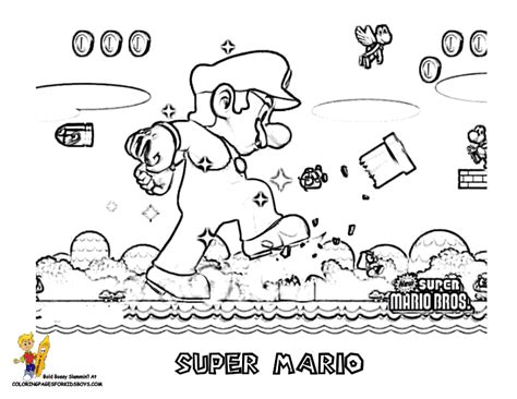 super mario wii coloring pages printable coloring pages