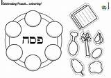 Seder Passover Kids Pesach Jewish Printable Pesaj Colouring Shavuot Galery sketch template