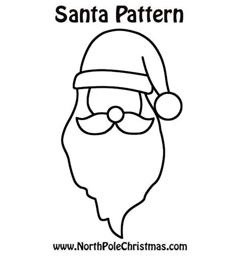 santa claus patterns printable santa head outline   crafts