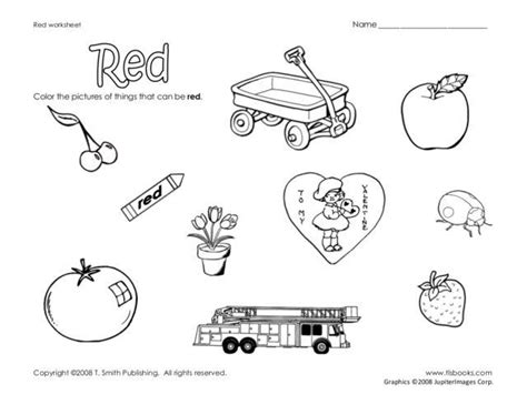 printable color red worksheets letter worksheets
