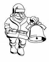 Coloring Pages Christmas Claus Santa Bell Bells Printable sketch template