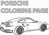 Porsche Coloring Pages Car Popular Template sketch template