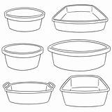 Basin Drawing Plastic Wash Illustrations Vector Clip Stock Set sketch template
