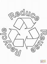 Recycle Recycling Reduce Reuse Coloring Pages Printable Bin Symbol Logo Drawing Kids Print Book Change Sheets Preschool Template Earth Battery sketch template