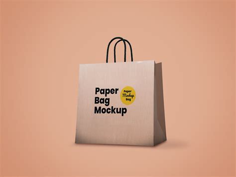 brown paper bag mockup smashmockup