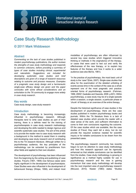 methodology case study research