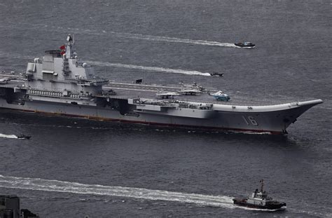 chinas aircraft carrier liaoning visits hong kong   time