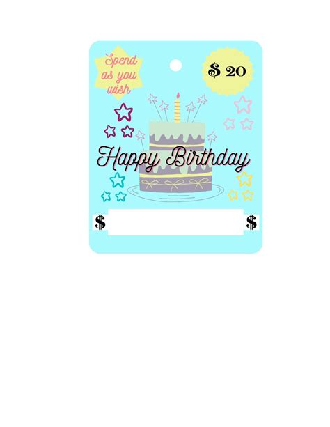 printable birthday money card print  cut pgn file gift etsy