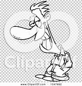 Clip Shifty Outline Guy Illustration Cartoon Rf Royalty Toonaday sketch template
