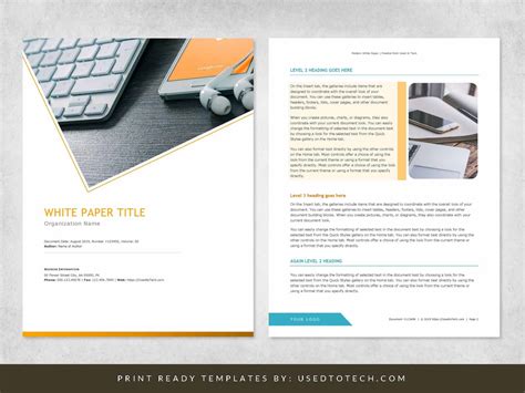 modern  editable white paper template  ms word