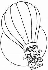Balloon Air Hot Coloring Pages Kids Printable sketch template