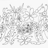 Otomi Bees Proceeds sketch template