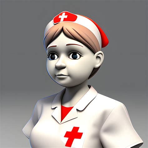 cartoon 3d nurse arthub ai