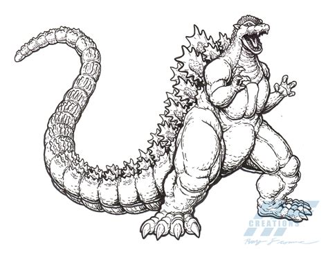 Godzilla 1995 Sketch On Storenvy