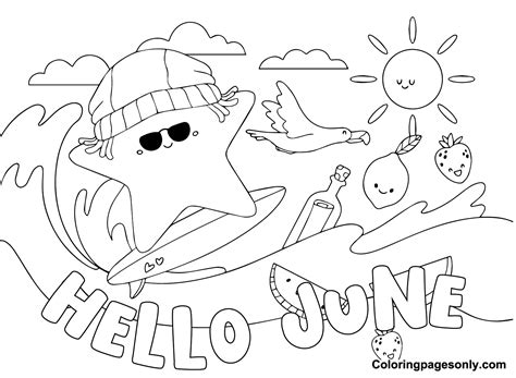 happy june  kids coloring pages  printable coloring pages