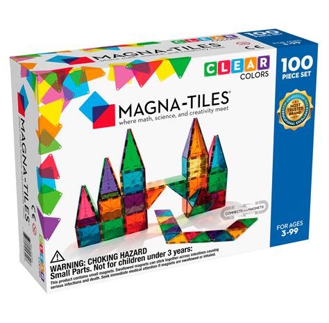 magna tiles clear colors  piece magnetic blocks set magna tiles