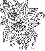 flower coloring pages coloring pages  kids  adults