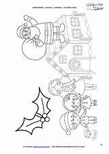 Santa House Coloring Roof Claus Pages sketch template