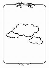 Coloring Clouds Pages Kids Cloud Popular sketch template