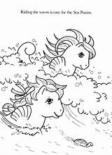 Coloring Pages Sea Pony Little Ponies Cute sketch template