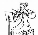 Violinist Coloring Female Colorear Coloringcrew 39kb 470px sketch template
