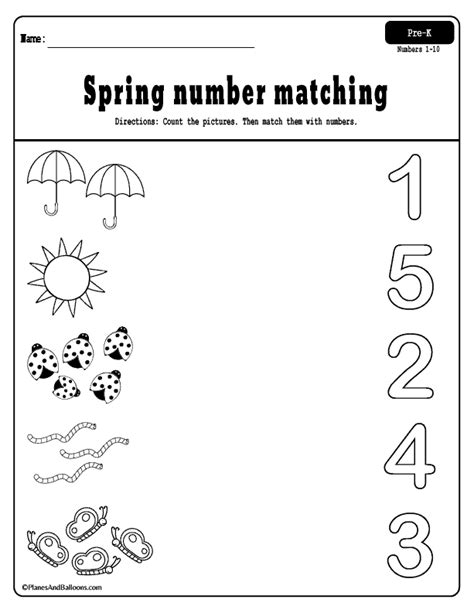 spring worksheets  preschool age    printable