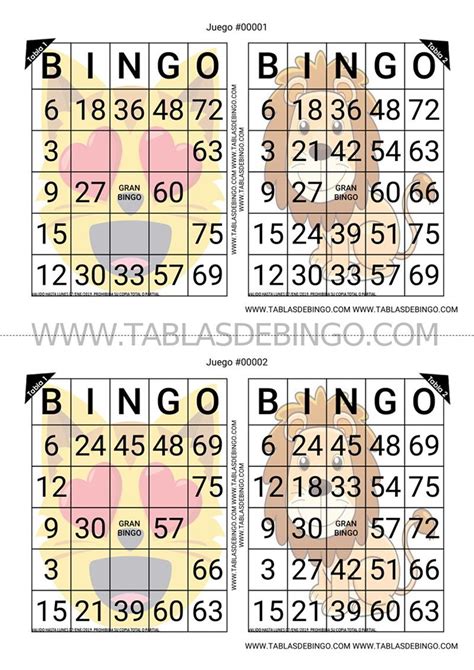 tablas de bingo personaliza descarga en pdf e imprime tablas de