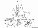 Coloring Castle Pages Beach Sand Color Simple Sandcastle Clipart Drawing Disney Easy Colouring Summer Printable Toys Sheet Sheets Kids Designlooter sketch template